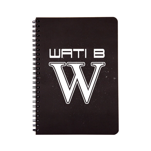 Wati B - Cahier à spirales A5 - 100 pages Lignées - W Blanc