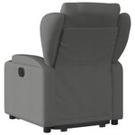 vidaXL Fauteuil inclinable électrique gris foncé tissu