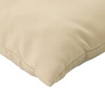vidaXL Coussins de palette lot de 2 beige tissu oxford