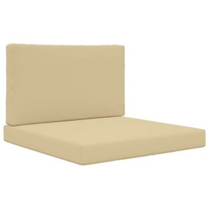 vidaXL Coussin de canapé d'extérieur 2 Pièces Beige Polyester
