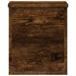 vidaXL Boîte de rangement chêne fumé 30x35x35 cm bois d'ingénierie