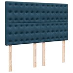 vidaXL Sommier à lattes de lit et matelas bleu 140x190 cm velours