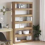 vidaXL Bibliothèque Chêne artisanal Bois massif 100 x 30 x 198 cm