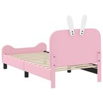 vidaXL Cadre de lit pour enfants avec tête de lit Rose 80 x 160 cm PU