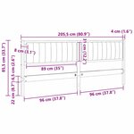 vidaXL Tête de lit capitonnée Marron 200 cm Pin massif