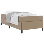 vidaXL Cadre de lit avec matelas Cappuccino 90 x 200 cm tissu
