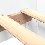 vidaXL Cadre de lit sans matelas blanc 100x200 cm bois d'ingénierie