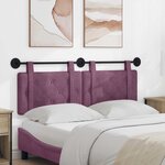 vidaXL Tête de lit suspendue Pourpre Velours