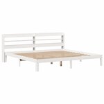 vidaXL Cadre de lit et tête de lit blanc 180x200 cm bois de pin massif