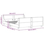 vidaXL Cadre de lit sans matelas 160x200 cm bois massif de pin