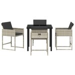 vidaXL Ensemble de salle à manger pour jardin 5 Pièces Gris clair