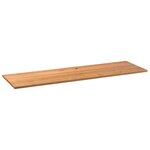 vidaXL Dessus de table marron clair bois chêne massif rectangulaire