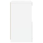 vidaXL Buffet avec lumières LED blanc 41x37x67 cm