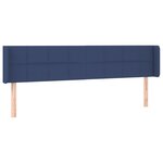 vidaXL Tête de lit à LED Bleu 203x16x78/88 cm Tissu