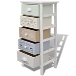 vidaXL Armoire de rangement en style français 5 tiroirs Bois