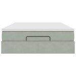 vidaXL Cadre de lit ottoman avec matelas gris clair 140x200 cm velours