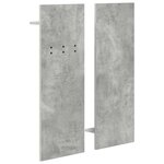 vidaXL Porte-manteau mural avec étagère Gris béton 70 x 10 x 90 cm