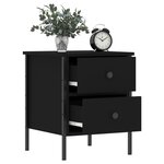 vidaXL Table de chevet noir 40x42x50 cm bois d’ingénierie