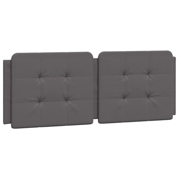 vidaXL Coussin de tête de lit gris 120 cm similicuir