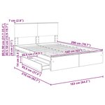 vidaXL Lit de Rangement Blanc 160 x 200 cm Bois d'ingénierie