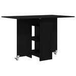 vidaXL Table à dîner 115 x 70 x 75 cm Bois d'ingénierie Chêne noir