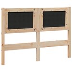 vidaXL Tête de lit Autre Marron 120 cm Bois massif en pin