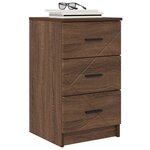 vidaXL Cabinet de chevet avec tiroir Chêne marron 38 x 38 x 66 cm