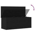 Boîte de rangement vidaXL en chêne noir 90x35x35 cm en bois d'ingénierie