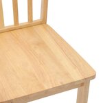 vidaXL Chaises à manger 2 Pièces bois massif naturel caoutchouc