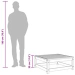 vidaXL Repose-pied de jardin 70x70x30 cm noir bois de pin solide