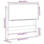 vidaXL Tête de lit capitonnée Marron et gris clair 75 cm Pin massif