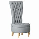 vidaXL Fauteuil à pantoufle Gris clair 56 5 x 70 x 110 cm tissu