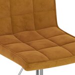 vidaXL Chaises pivotantes à manger lot de 4 marron velours