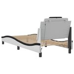 vidaXL Cadre de lit avec LED sans matelas blanc et noir 80x200 cm