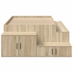 vidaXL Cadre de lit avec rangement avec stockage Chêne Sonoma 80 cm