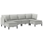 vidaXL Ensemble de meubles pour le salon 6 Pièces Gris clair Tissu