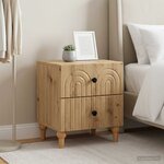 vidaXL Cabinet de chevet 2 pièces Chêne artisanal 43 x 34 5 x 48 cm