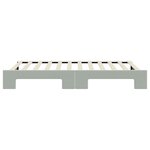vidaXL Lit de jour avec gigogne sans matelas gris clair 100x200 cm