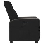 vidaXL Fauteuil inclinable électrique Noir Tissu