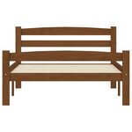 vidaXL Cadre de lit sans matelas Marron miel Bois pin massif 90x200 cm