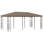 vidaXL Belvédère 6x3 m Taupe Tissu