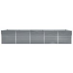 vidaXL Lit surélevé de jardin Acier galvanisé 400x80x77 cm Gris