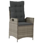 vidaXL Ensemble Salle à Manger de Jardin 7 pièces Gris Rattan Poly