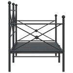 vidaXL Lit de repos sans matelas noir 90x190 cm acier