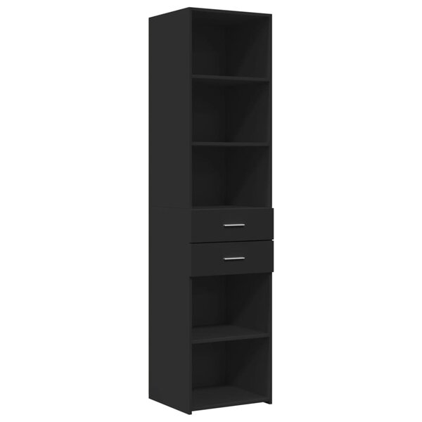 vidaXL Buffet haut noir 45x42 5x185 cm bois d'ingénierie