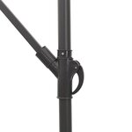 vidaXL Parasol de jardin avec mât en acier marron 290x290x238 cm