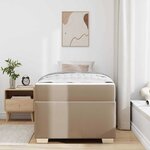 vidaXL Cadre de lit Cappuccino 90 x 200 cm Faux cuir