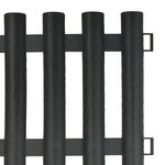 vidaXL Bordures de pelouse 17 Pièces Anthracite 10 m PP