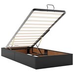 vidaXL Cadre de lit ottoman sans matelas noir 100x200 cm similicuir