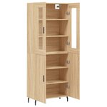 vidaXL Buffet haut Chêne sonoma 69 5x34x180 cm Bois d'ingénierie